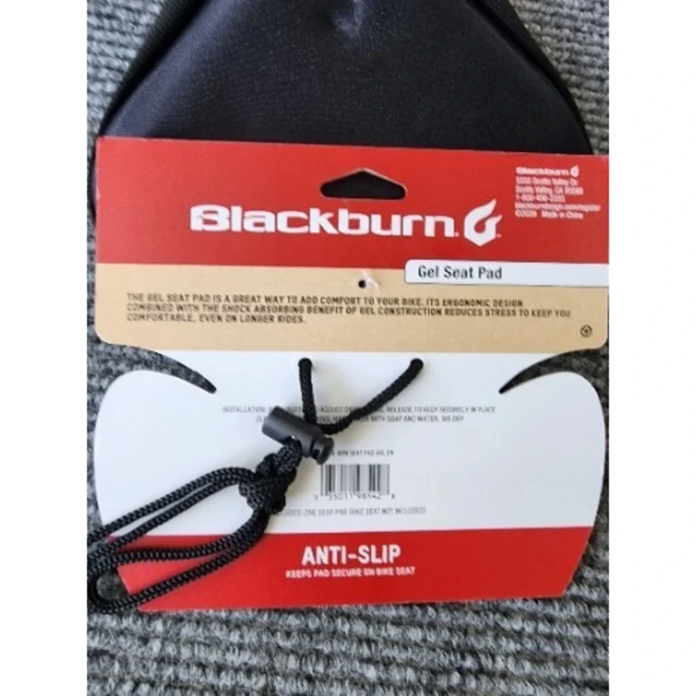 Blackburn Bike Gel Seat Pad Extra Grippy Anti-Slip Base NWT